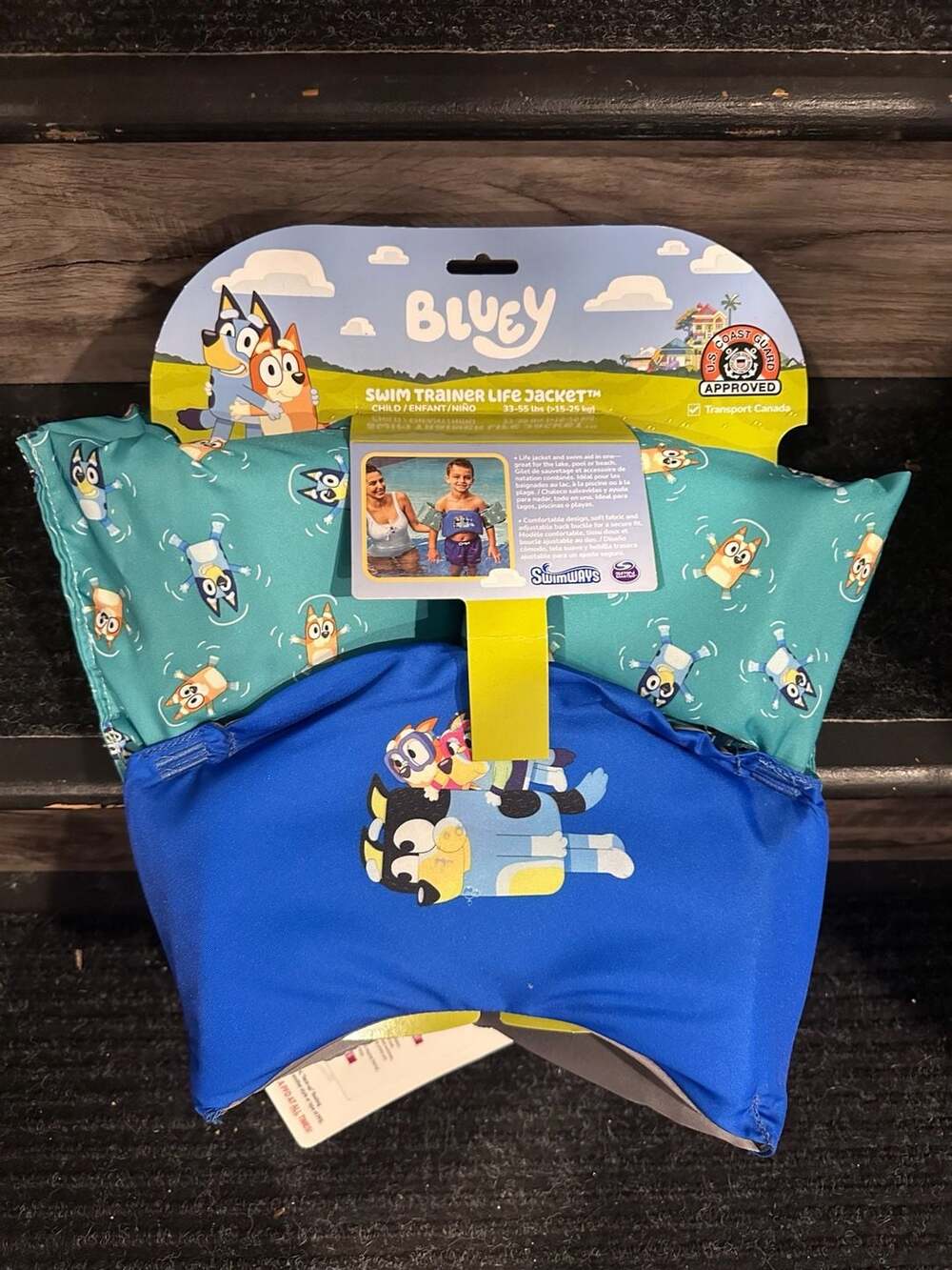 SwimWays Bluey Swim Trainer Life Jacket 33-55 lbs